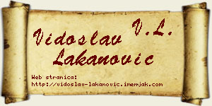 Vidoslav Lakanović vizit kartica